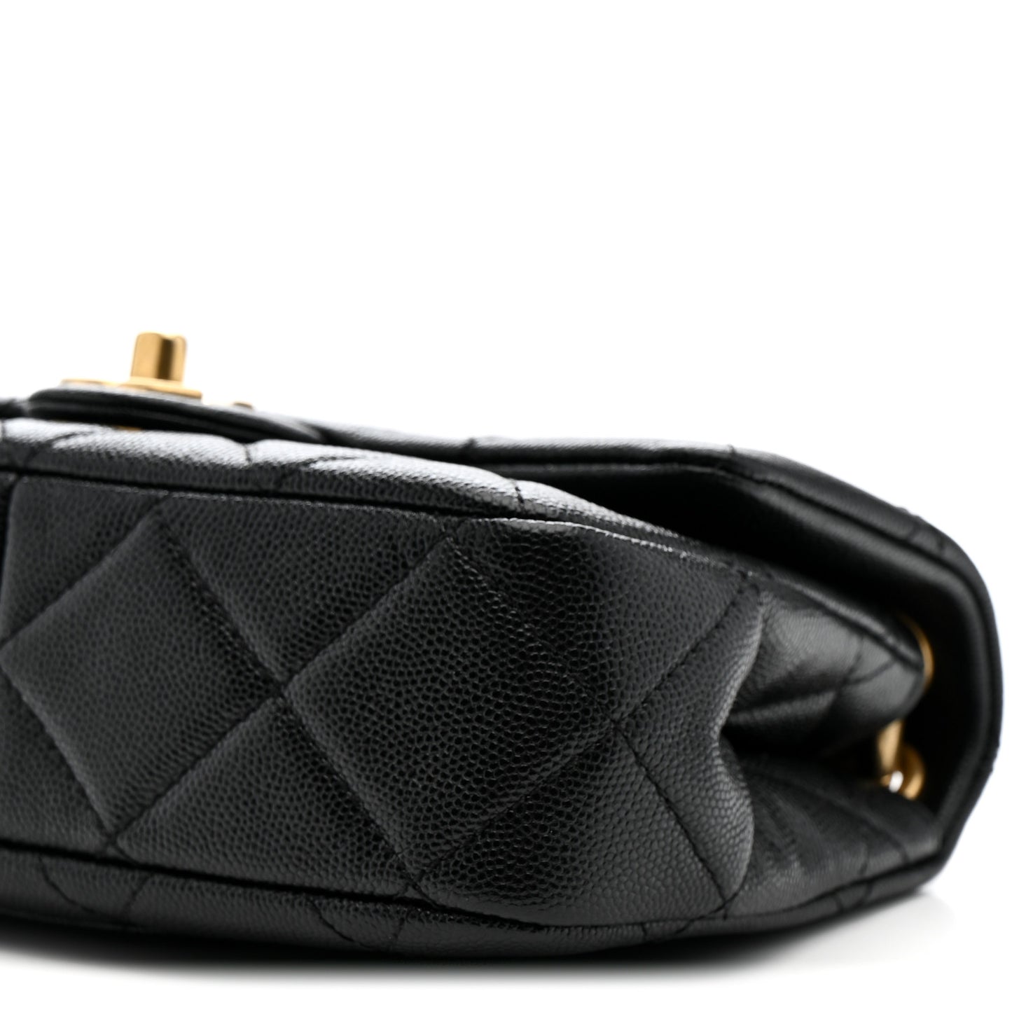 Caviar Quilted Funky Match Mini Flap Black