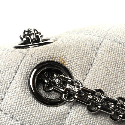 Chanel Metallic Canvas Space Charms 2.55 Reissue 226 Flap Silver 11 of 13