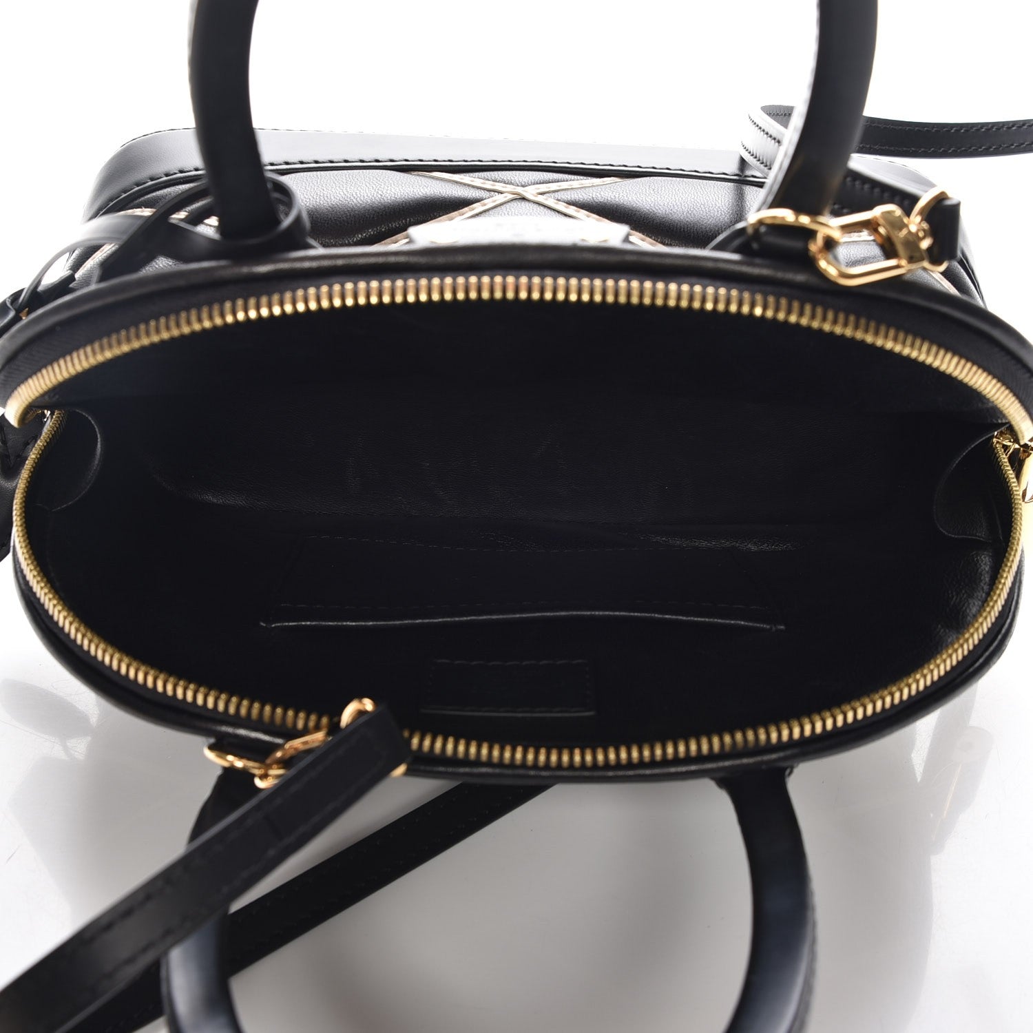 Louis Vuitton Lambskin Malletage Alma BB Black 6 of 8