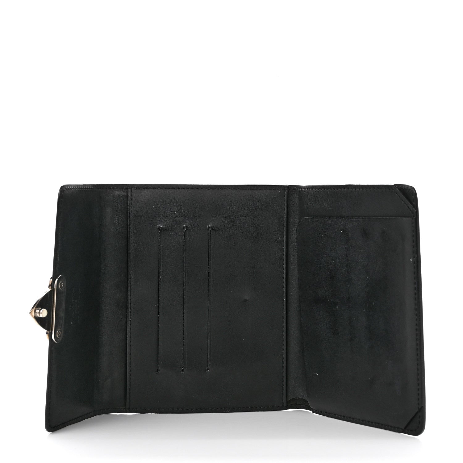Louis Vuitton Vernis Glace Anouchka PM Wallet Black 5 of 6