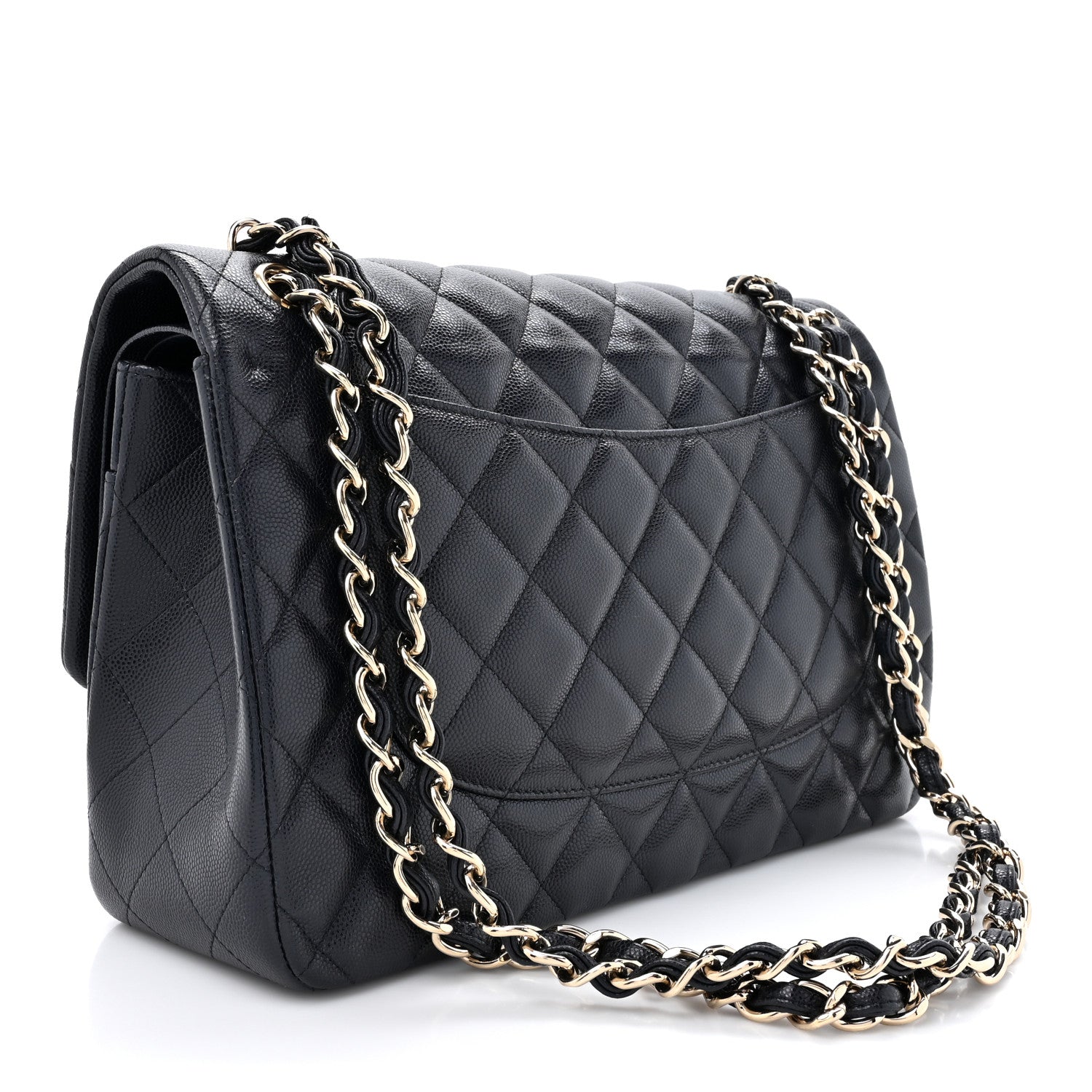 Chanel Caviar Quilted Jumbo Double Flap Navy 3 of 14