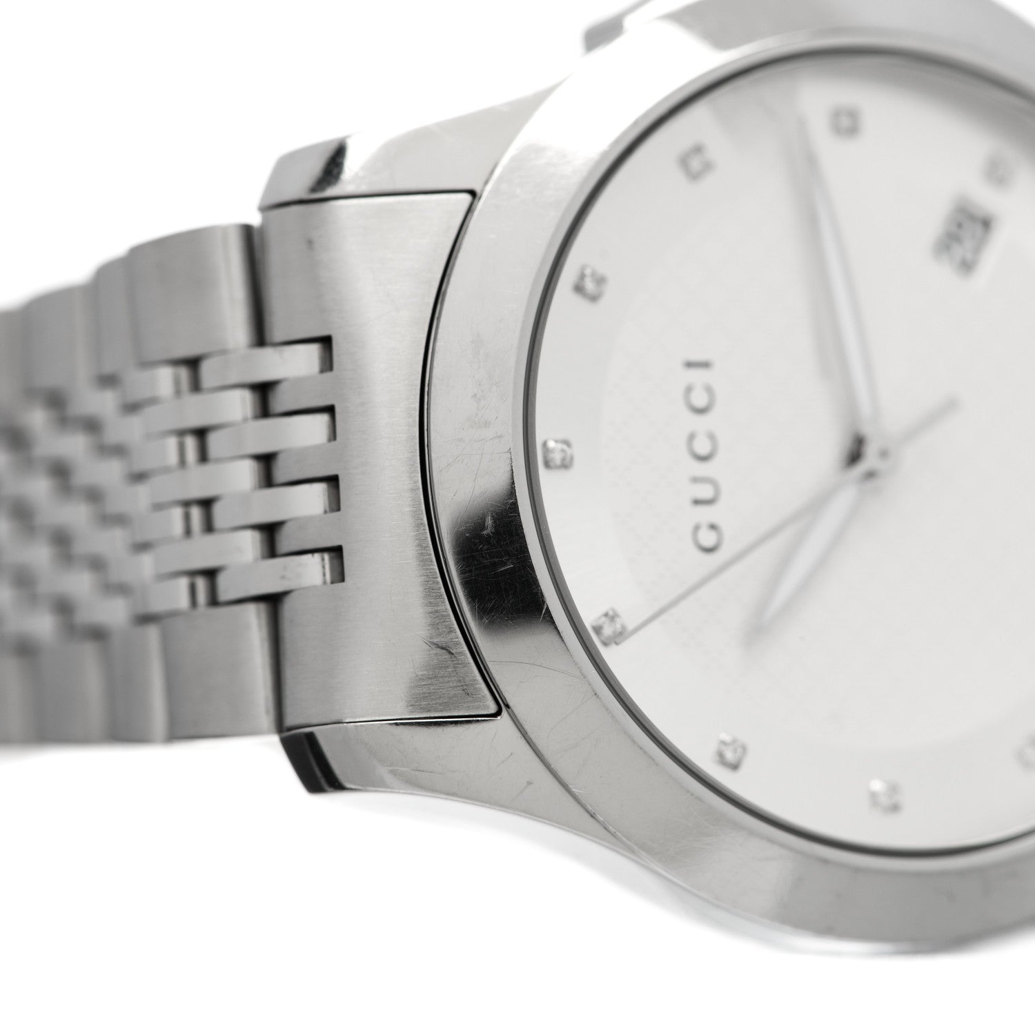 Gucci Stainless Steel Diamond 38mm G-Timeless Quartz Watch 6 of 6