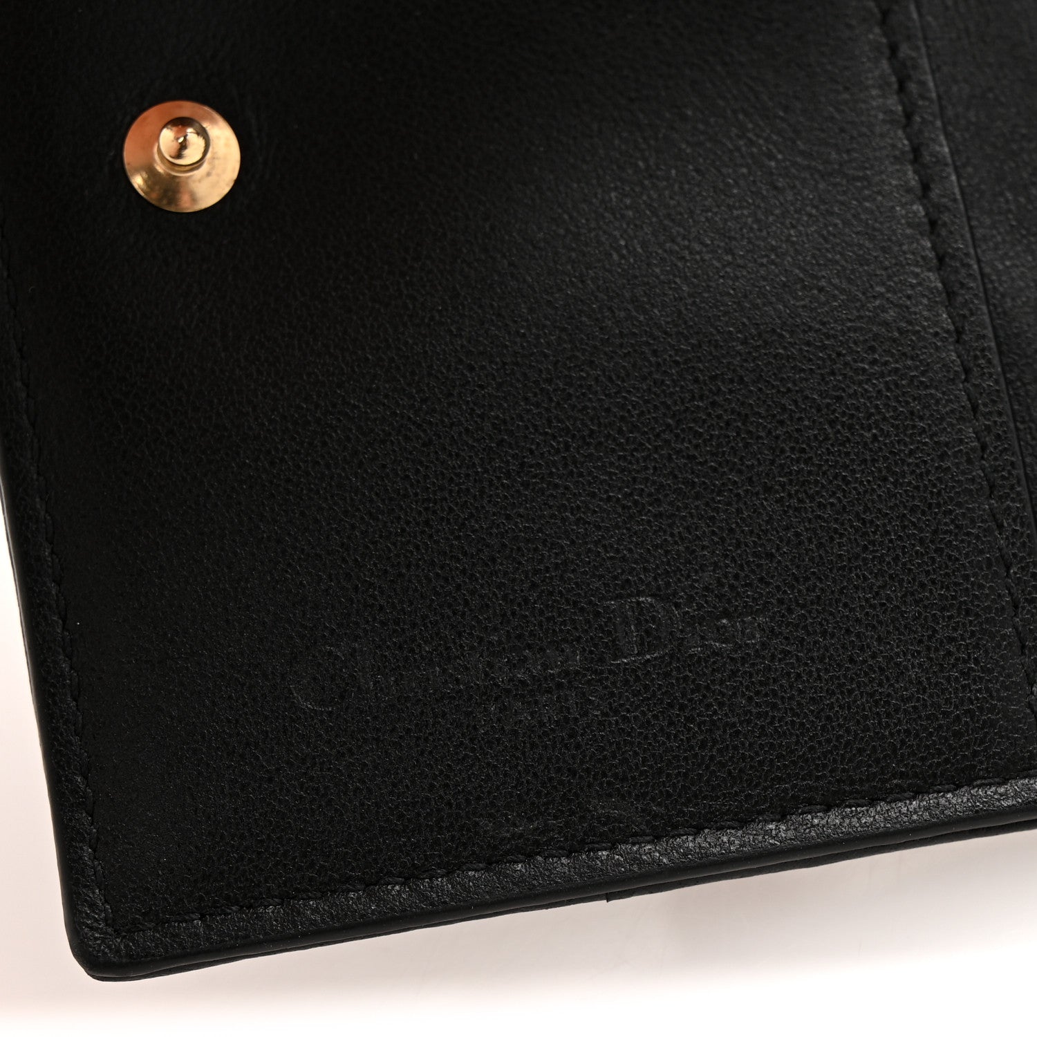 Christian Dior Lambskin Cannage Small Lady Dior Flap Card Holder Black 6 of 10