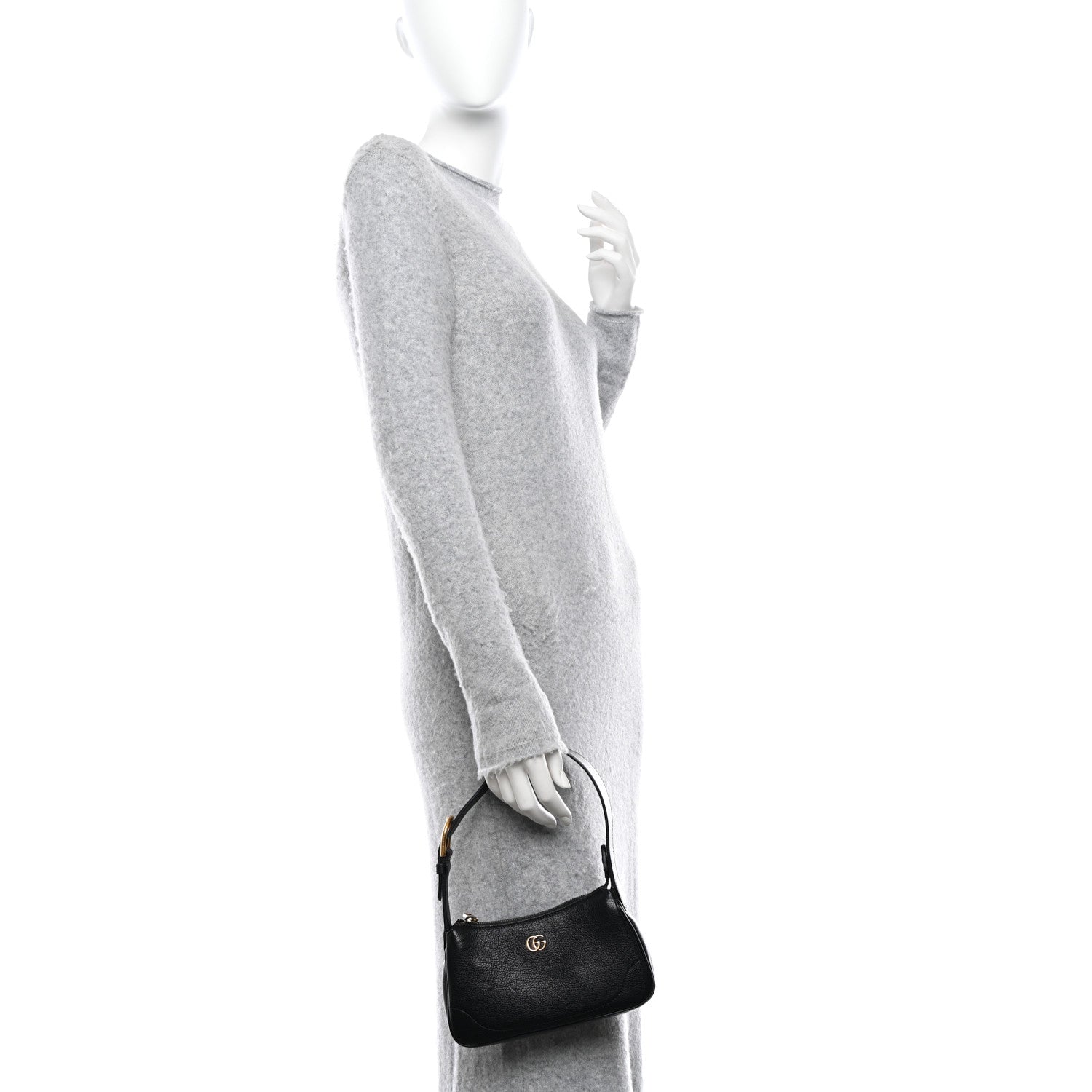 Gucci Goatskin Mini Aphrodite Shoulder Bag Black 2 of 10