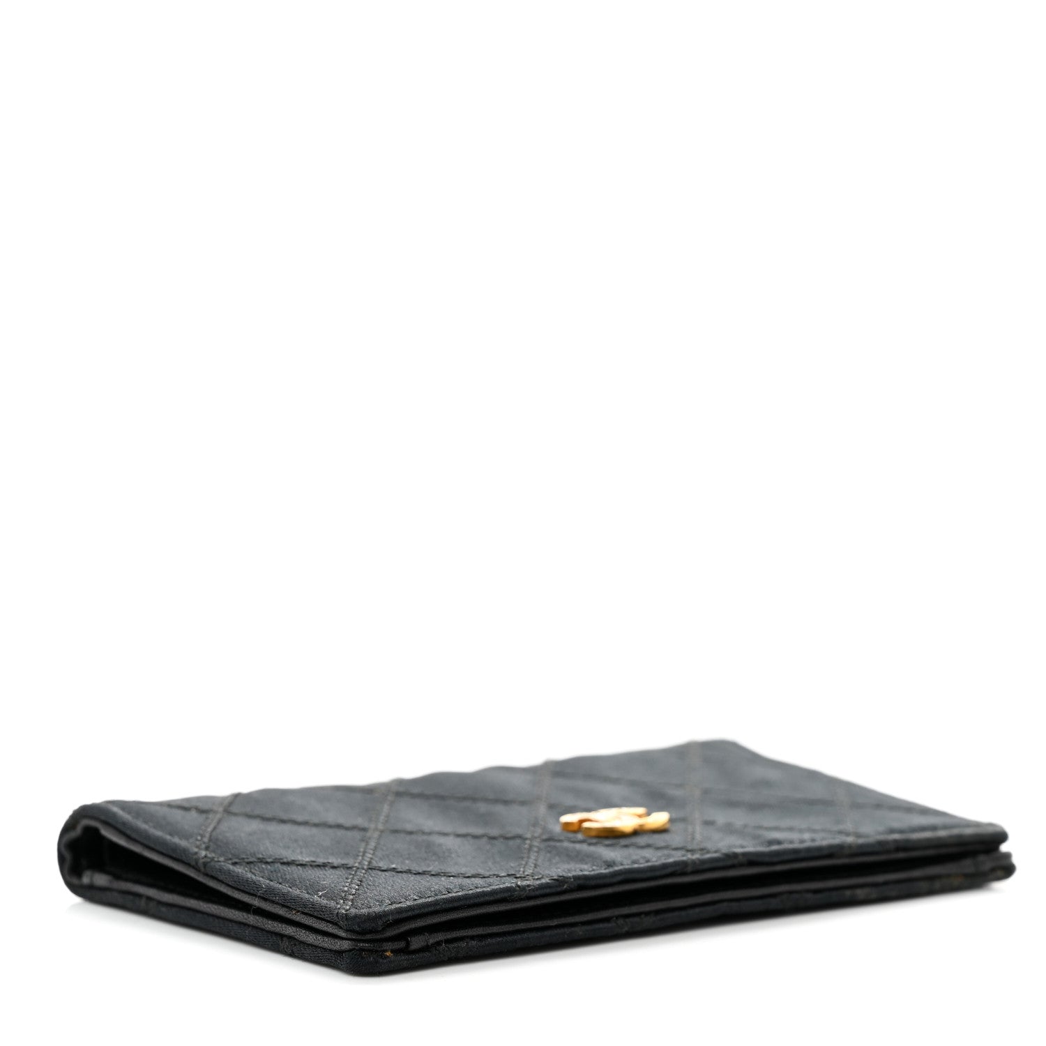Chanel Satin Stitched Flap Card Holder Black 4 of 8