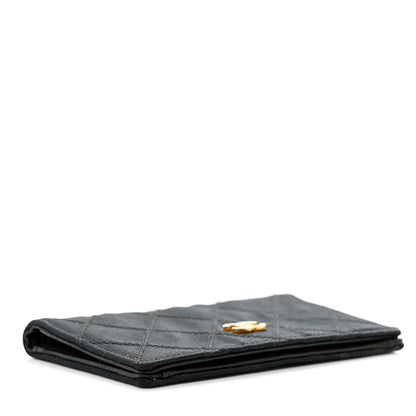 Chanel Satin Stitched Flap Card Holder Black 4 of 8