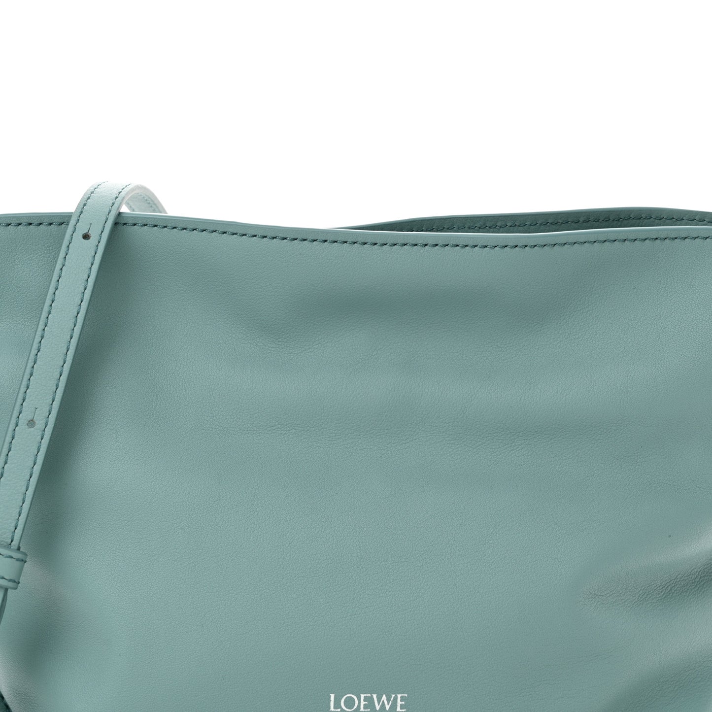 X SUNA FUJITA Nappa Flamenco Knot Clutch Ocean