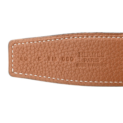 Hermes Box Togo 32mm H Belt 90 36 Black Gold 5 of 6