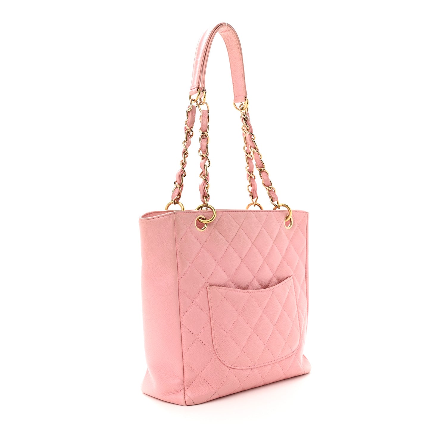 Caviar Quilted Petit Shopping Tote PST Pink