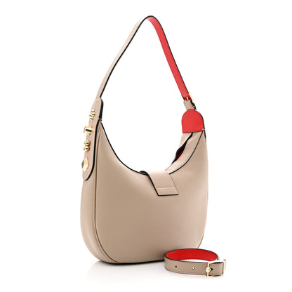 Christian Louboutin Grained Calfskin Carasky Shoulder Bag Feve 3 of 12