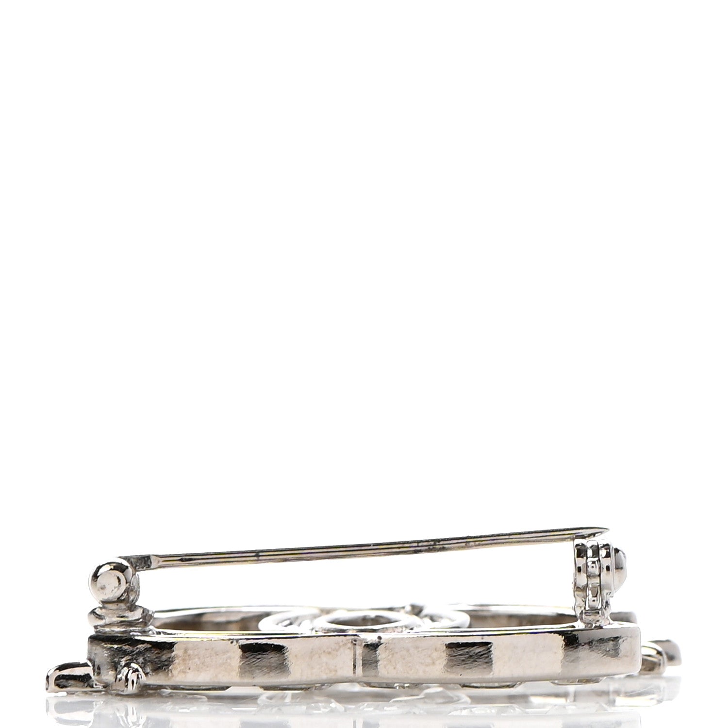 Chanel Crystal Starfall CC Brooch Silver 5 of 5
