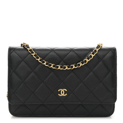 Chanel Caviar Quilted Wallet on Chain WOC Black 1 of 11