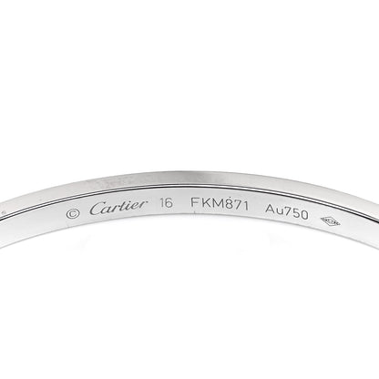 Cartier 18K White Gold Small LOVE Bracelet 16 4 of 7