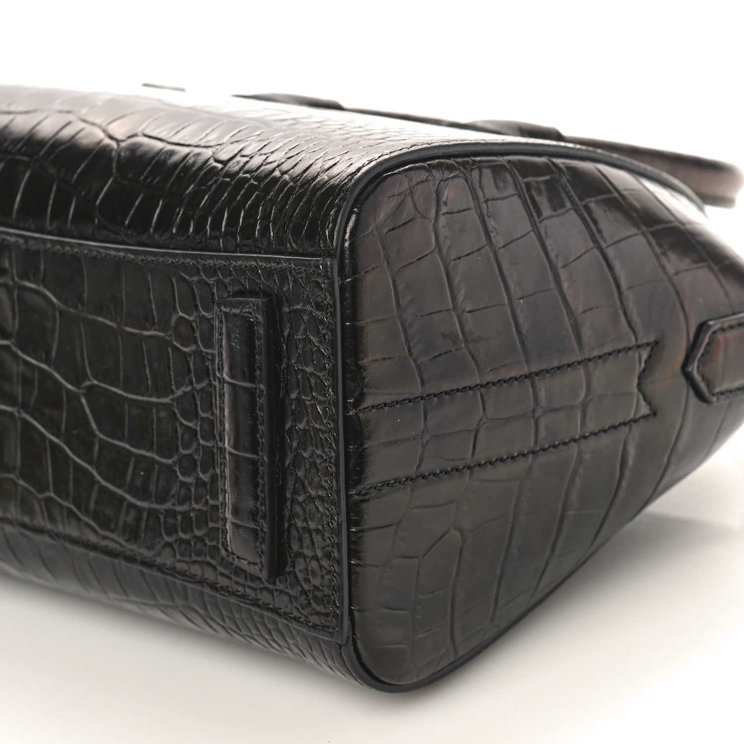 Givenchy Calfskin Crocodile Embossed Mini Antigona Black 8 of 8