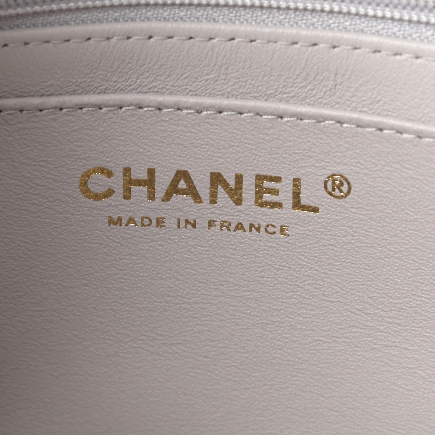 Lambskin Quilted Mini Top Handle Rectangular Flap Grey