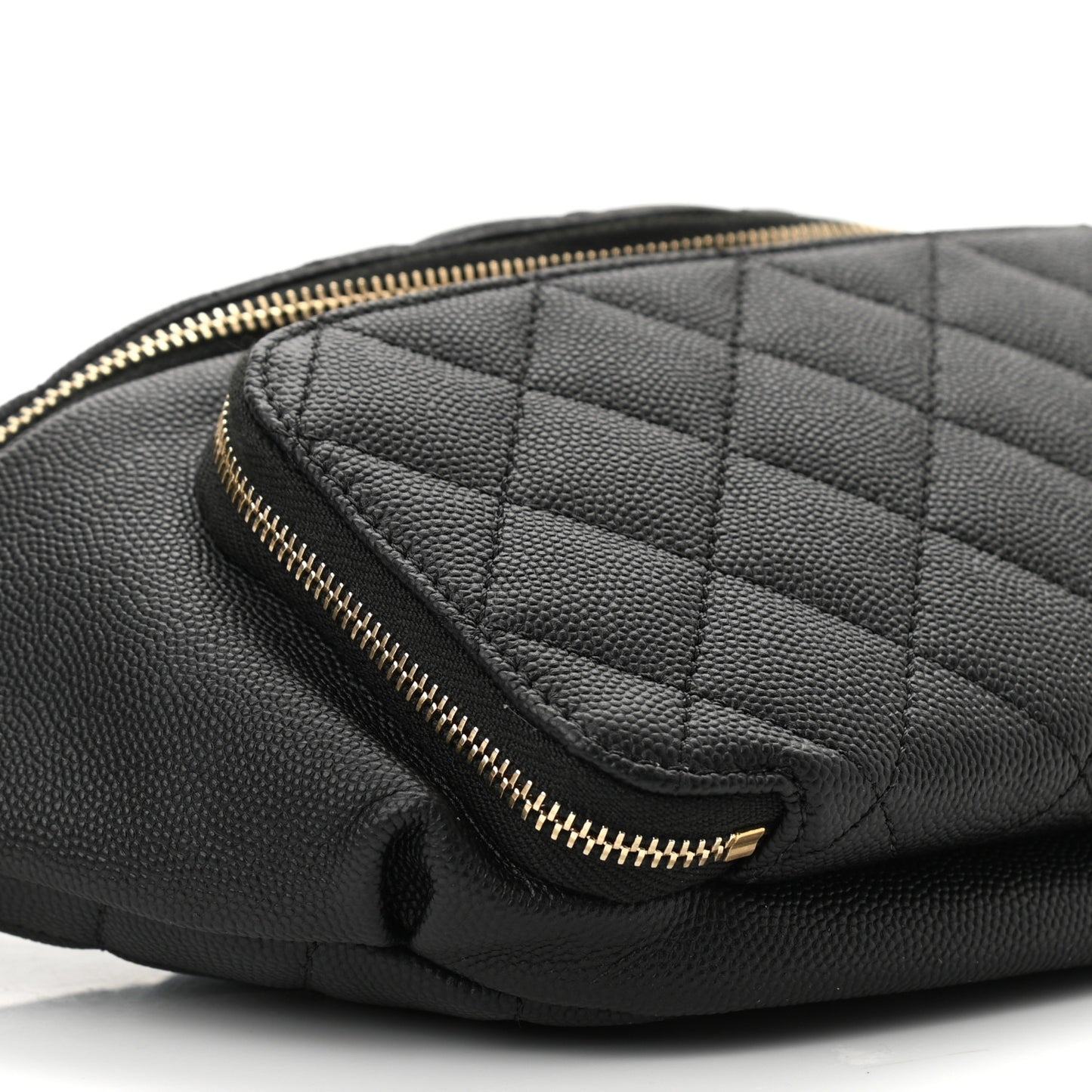 Caviar Quilted Business Affinity Waist Belt Bag Black