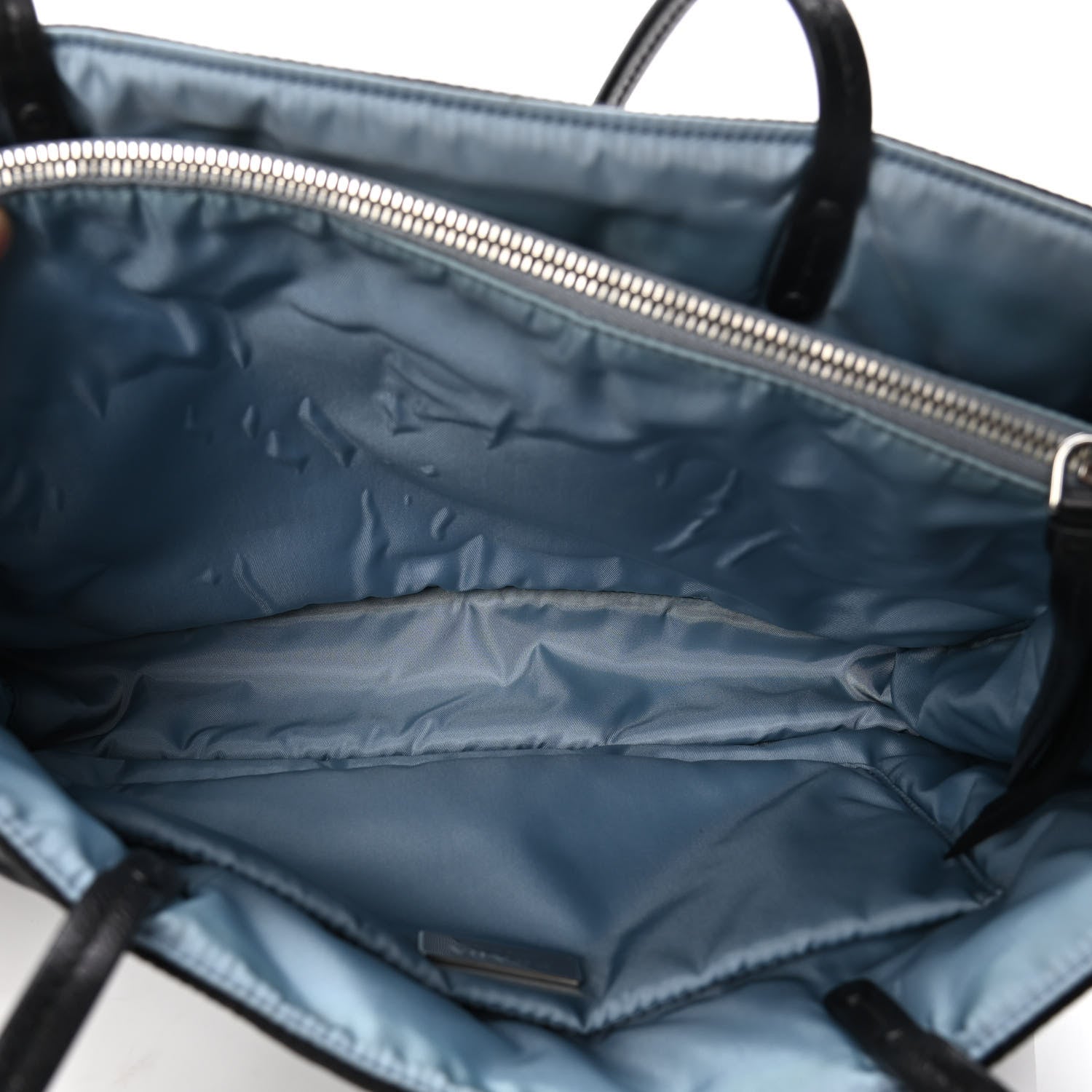 Prada Tessuto Nylon Etiquette Studded Tote Black Astrale 4 of 4