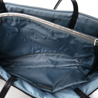 Prada Tessuto Nylon Etiquette Studded Tote Black Astrale 4 of 4