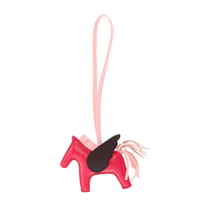 Hermes Milo Lambskin Grigri Rodeo Pegase Horse Bag Charm PM Framboise Rose Sakura Rouge Sellier 1 of 4