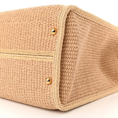 Fendi Straw Vitello King Plexiglass Woven Medium Fendi Sunshine Shopper Tote Natural Black 10 of 11