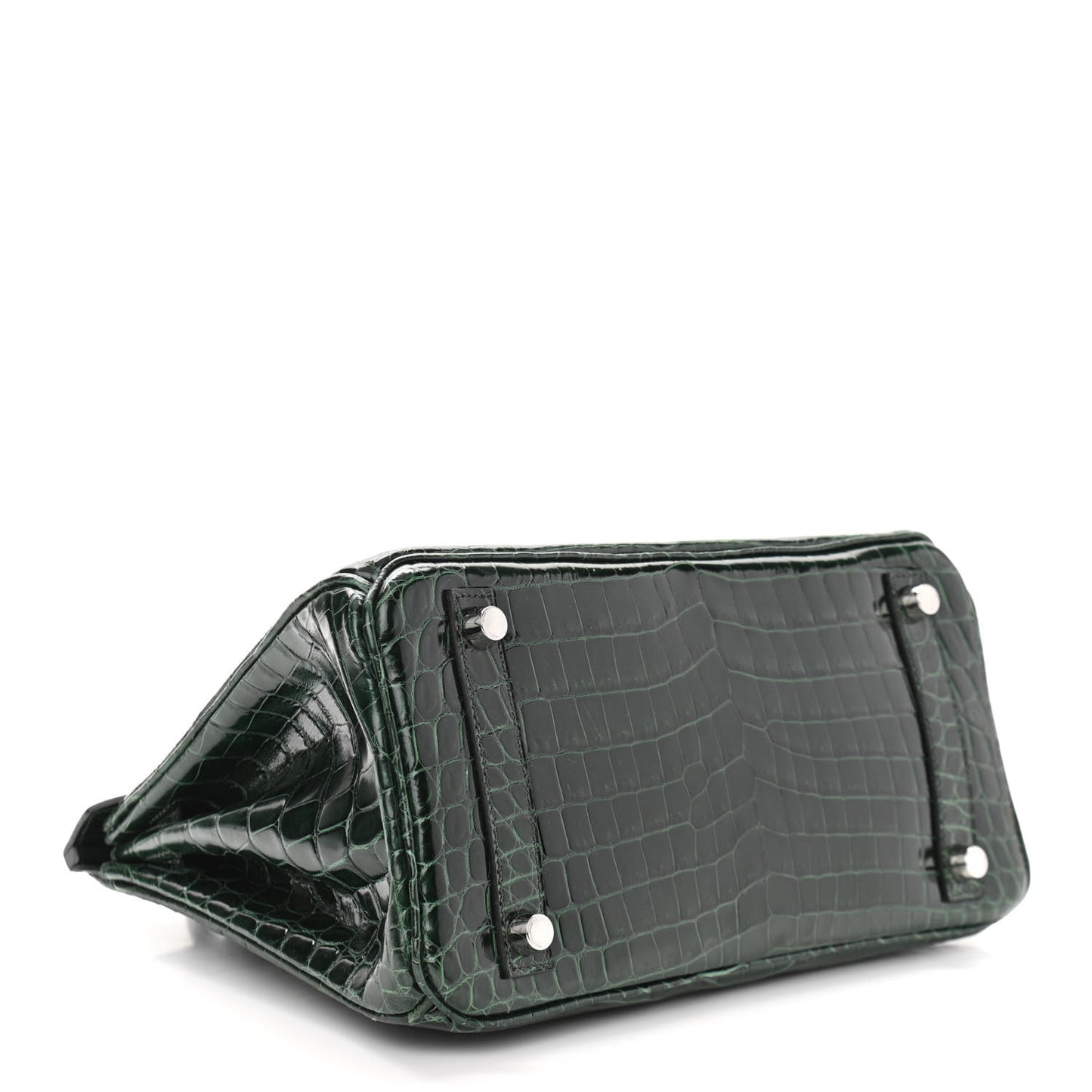 Shiny Niloticus Crocodile Birkin 25 Vert Fonce