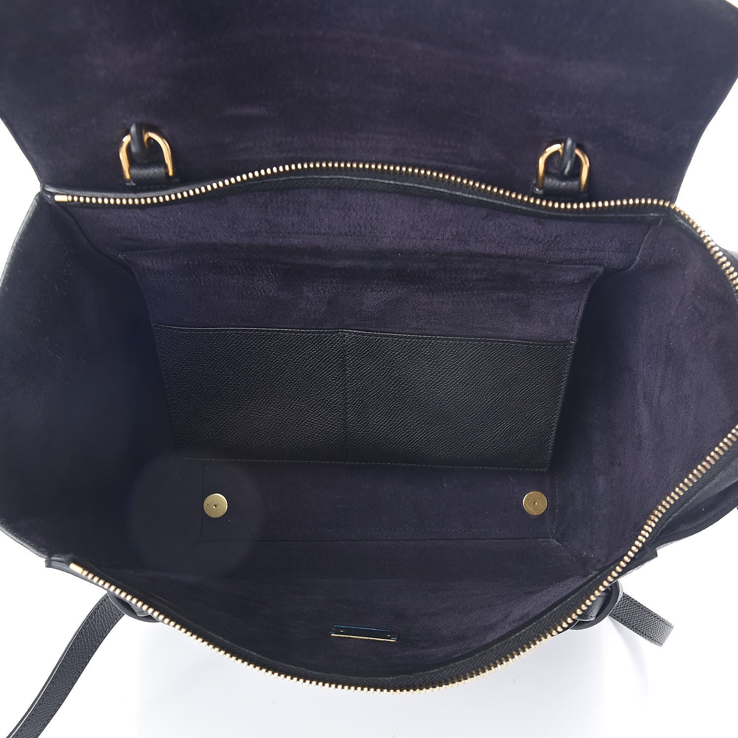 Celine Grained Calfskin Mini Belt Bag Black 5 of 9
