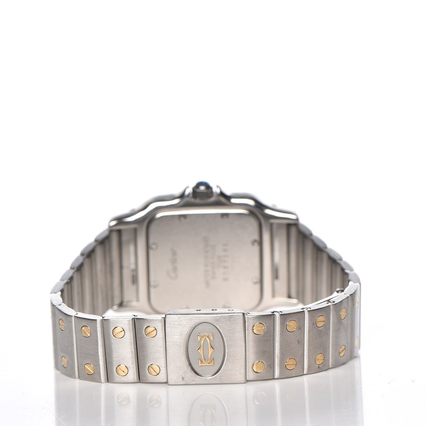 Stainless Steel 18K Yellow Gold 29mm Santos De Galbee Quartz Watch