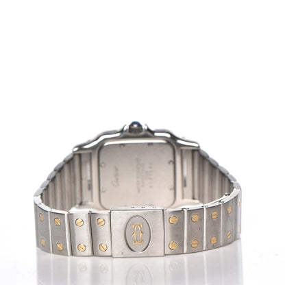 Cartier Stainless Steel 18K Yellow Gold 29mm Santos De Galbee Quartz Watch 4 of 7
