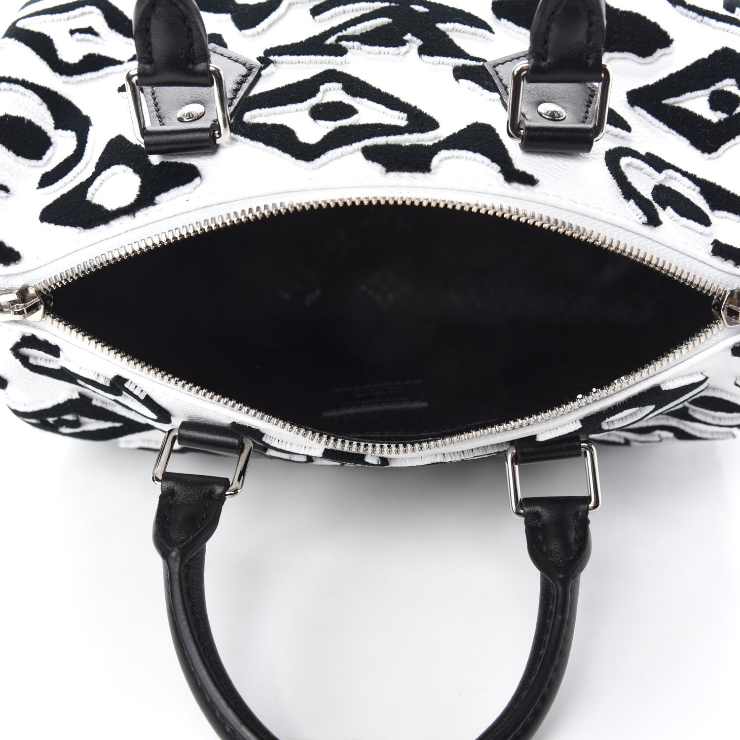 Louis Vuitton X UF Tufted Monogram Speedy Bandouliere 25 White Black 5 of 10