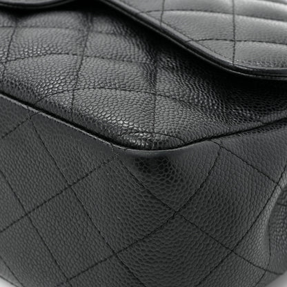Chanel Caviar Quilted Jumbo Double Flap Black 13 of 16