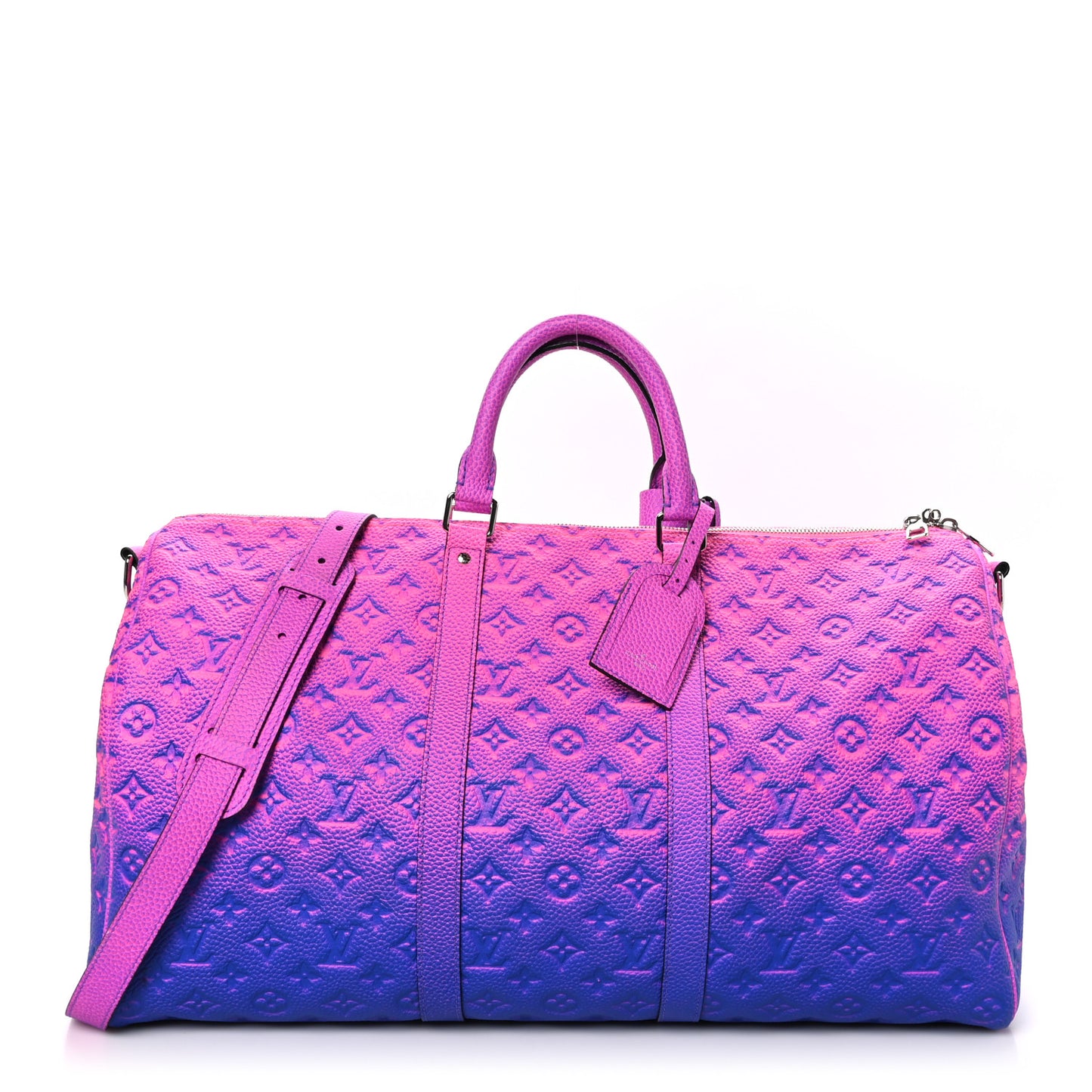 Taurillon Illusion Keepall Bandouliere 50 Bleu Rose