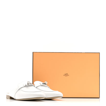 Hermes Calfskin Oz Mules 38.5 White 11 of 11