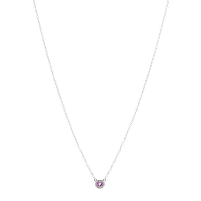 Tiffany Sterling Silver Amethyst Elsa Peretti Color by the Yard Pendant Necklace 1 of 3