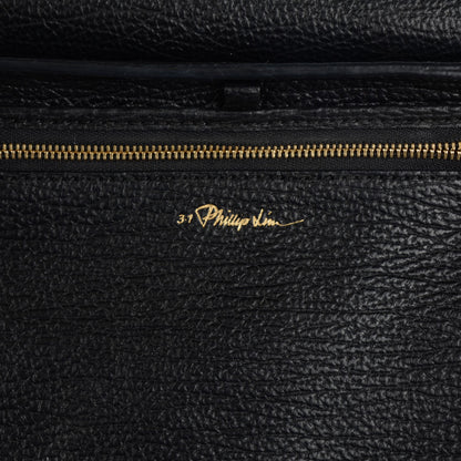 3.1 Phillip Lim 3.1 Textured Calfskin Medium Pashli Satchel Black 6 of 8