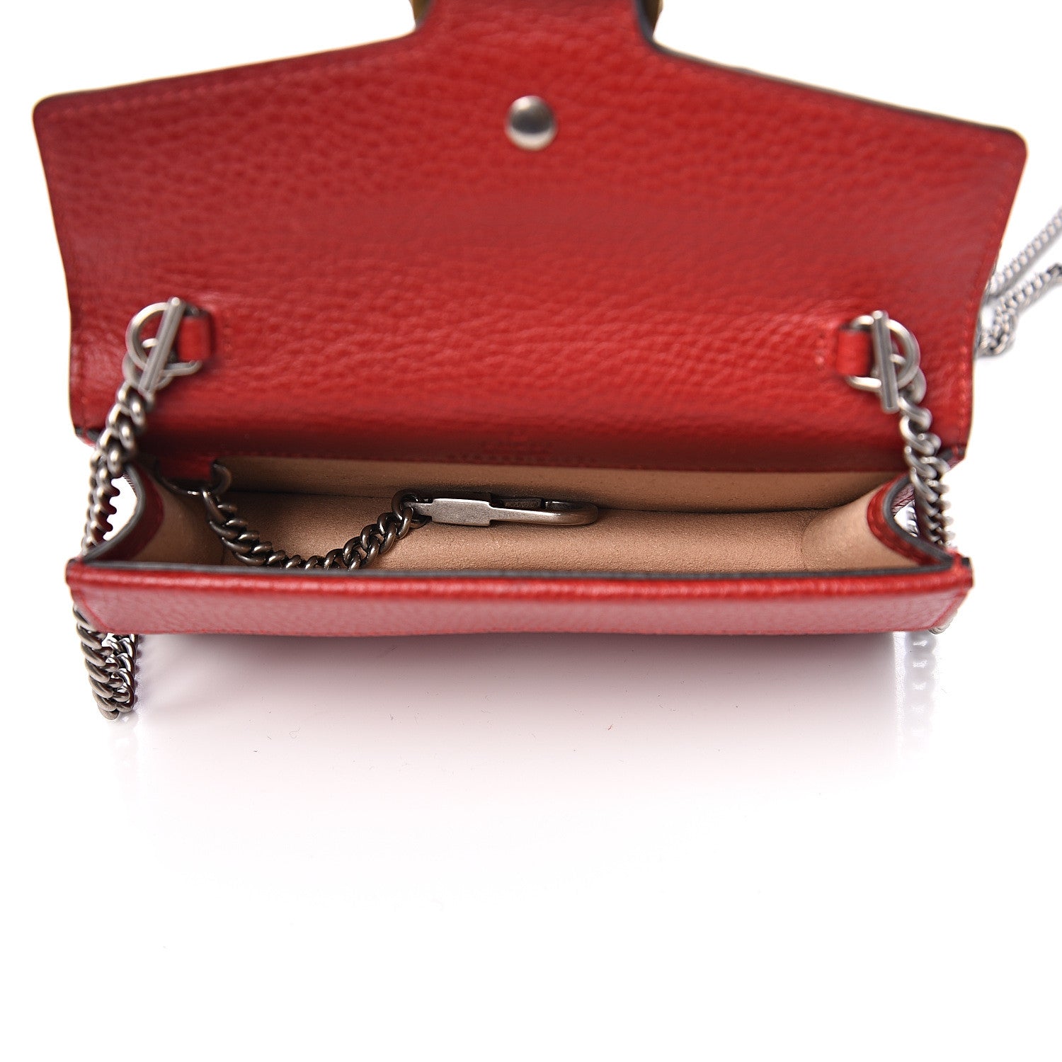 Gucci Calfskin Super Mini Dionysus Shoulder Bag Hibiscus Red 4 of 8