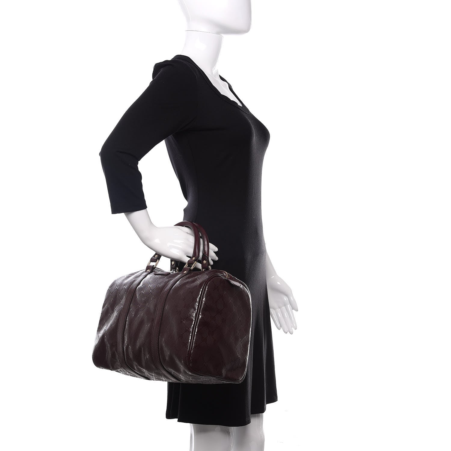 Gucci Imprime Monogram Medium Joy Boston Bordeaux 2 of 12