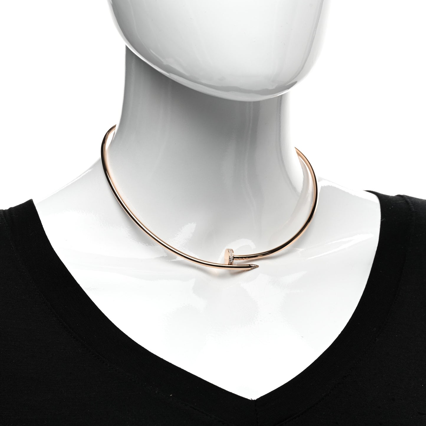 18K Pink Gold Diamond Juste Un Clou Necklace