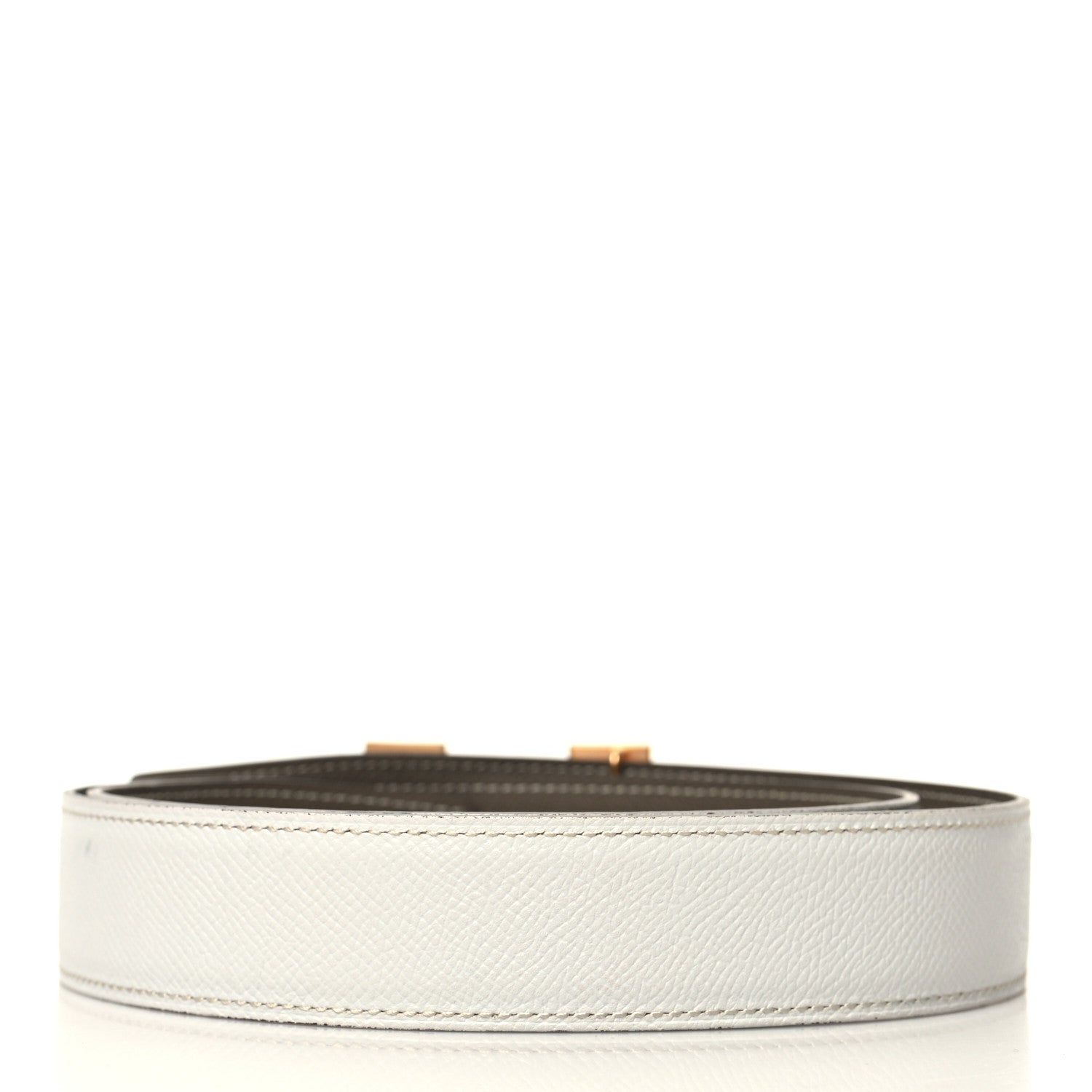 Hermes Swift Epsom 32mm H Belt 85 34 White Etoupe 2 of 6