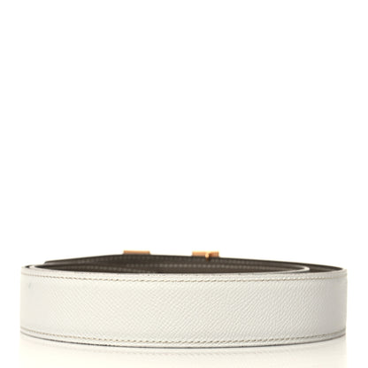 Hermes Swift Epsom 32mm H Belt 85 34 White Etoupe 2 of 6