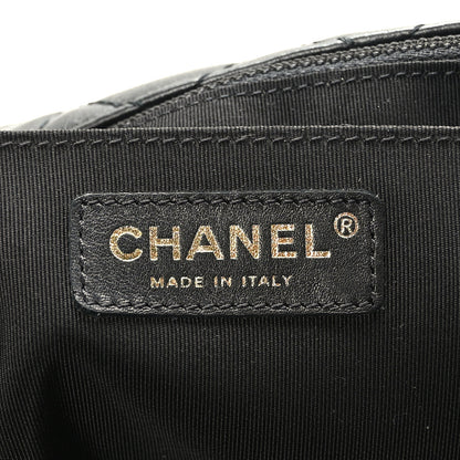 Chanel Calfskin Quilted Small XXL Travel Flap Bag Black 6 of 9