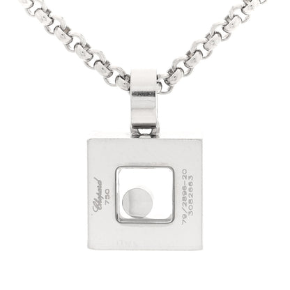 Chopard 18k White Gold Happy Diamonds Icons Square Heart Necklace 4 of 5