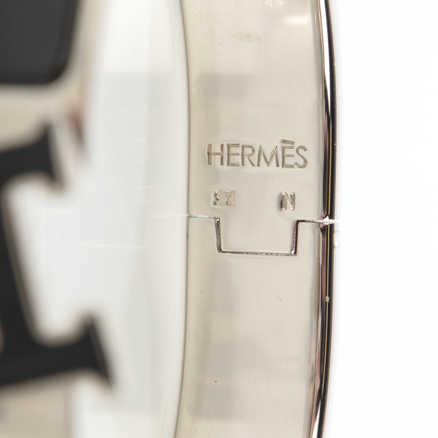 Hermes Enamel Narrow Clic Clac H Bracelet GM Black 6 of 6