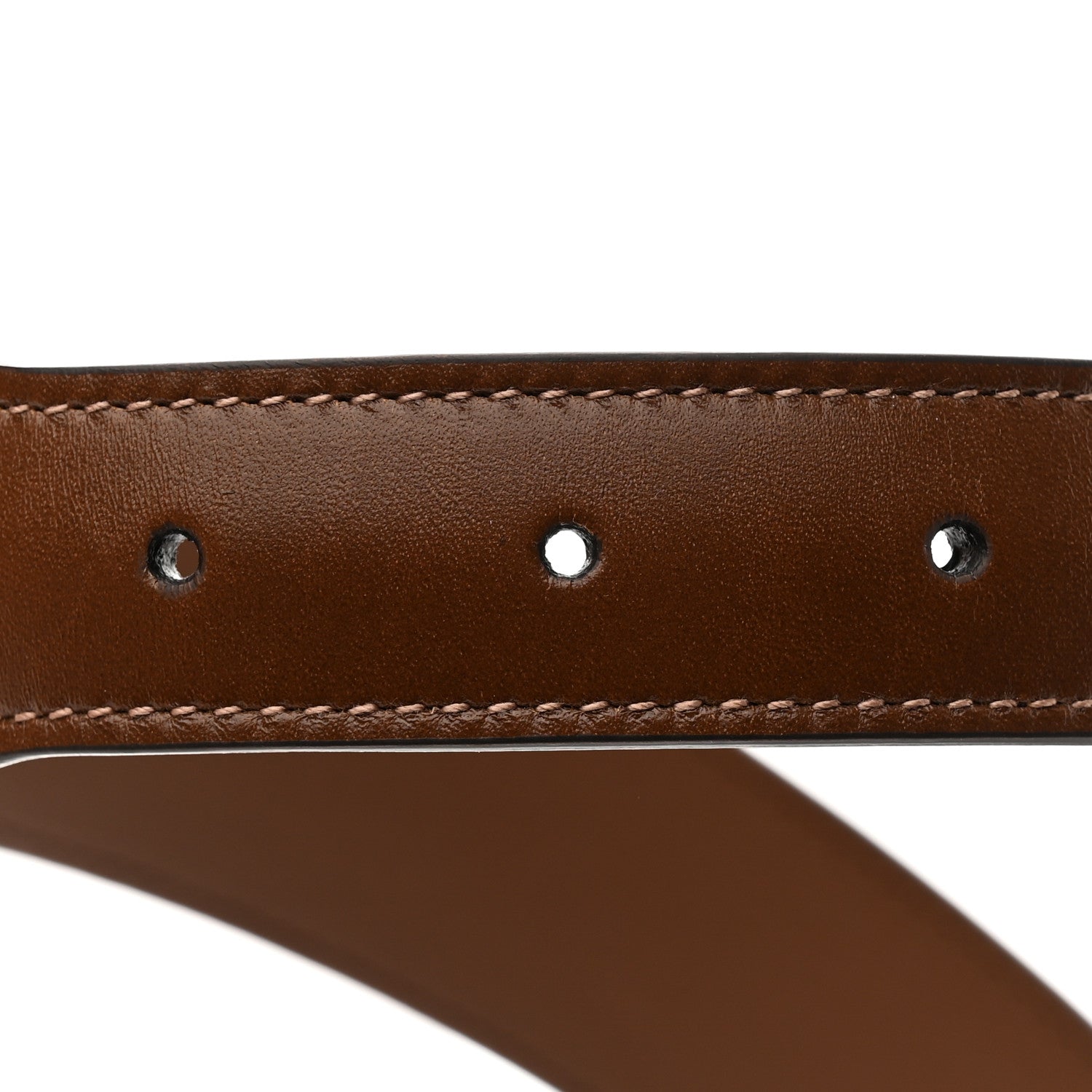 Gucci Efesto Leather Horsebit 25mm Belt 80 32 Brown Sugar 4 of 6