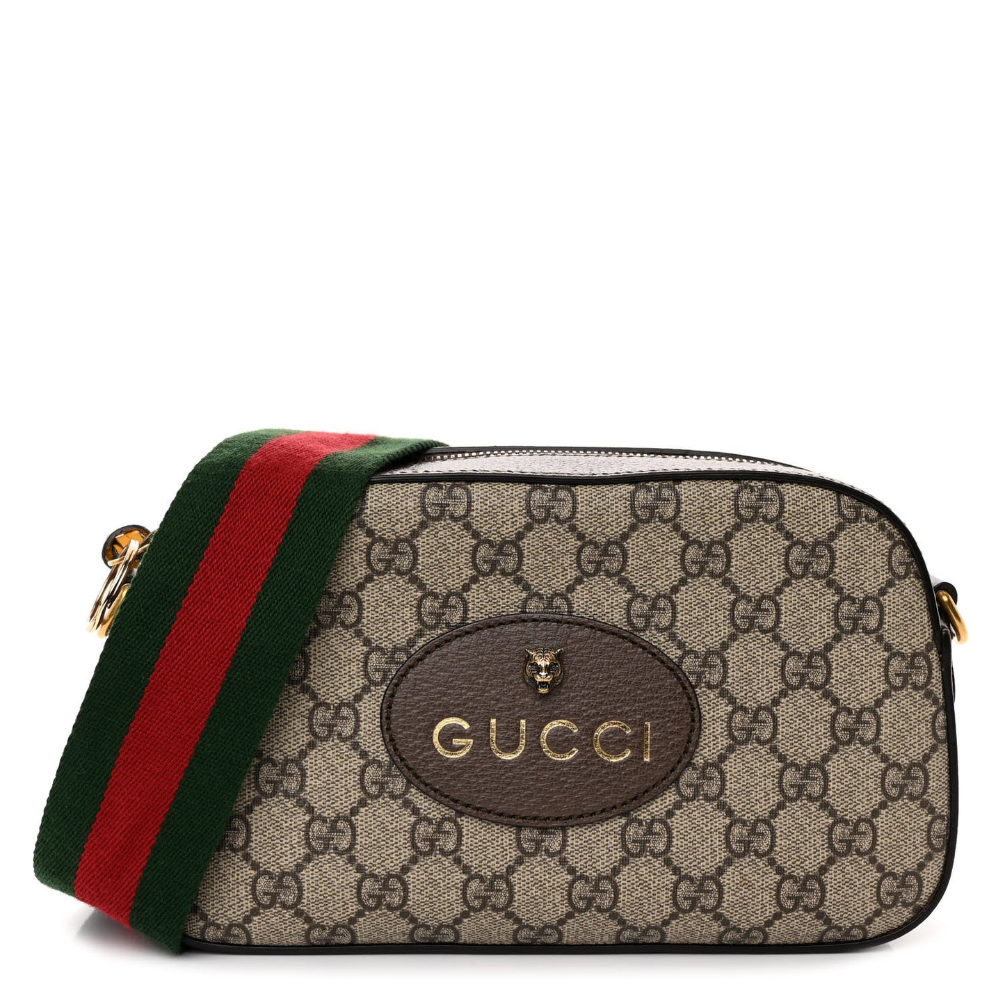 GG Supreme Monogram Web Neo Vintage Shoulder Bag Beige New Acero Crop