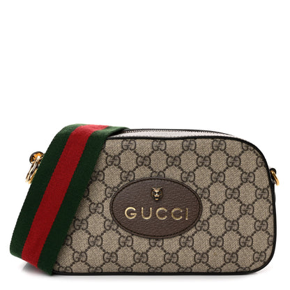 Gucci GG Supreme Monogram Web Neo Vintage Shoulder Bag Beige New Acero Crop 1 of 11