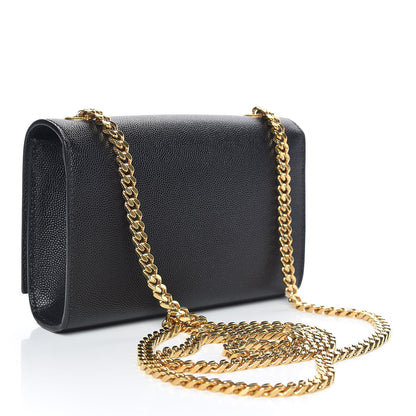 Saint Laurent Grain De Poudre Small Monogram Kate Satchel Black 2 of 7