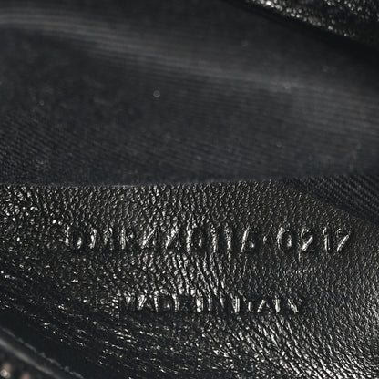 Saint Laurent Calfskin Mixed Matelasse Triquilt Large Monogram Satchel Black 7 of 10