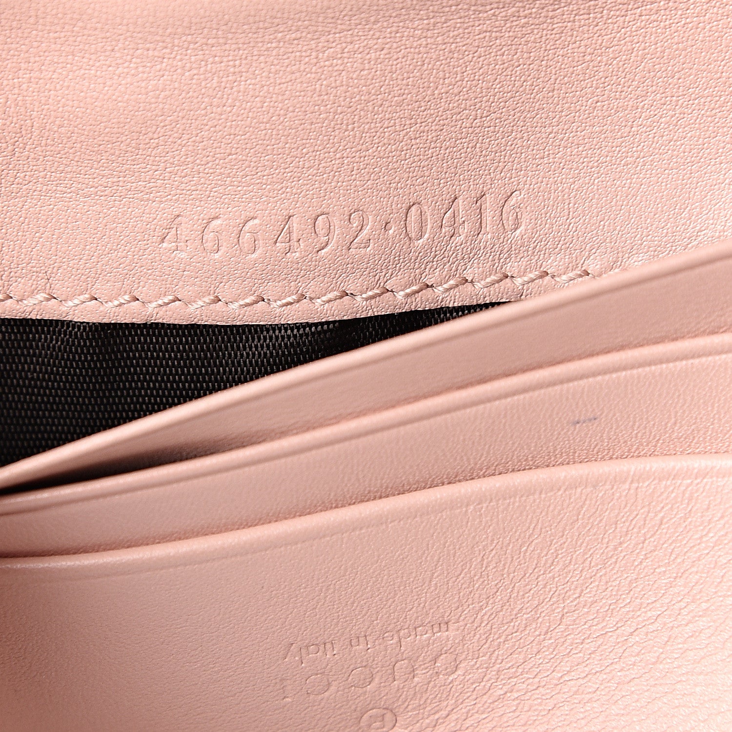 Gucci Calfskin Matelasse GG Marmont Card Case Wallet Perfect Pink 4 of 5