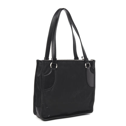 Prada Calfskin Tessuto Nylon Tote Black 3 of 10