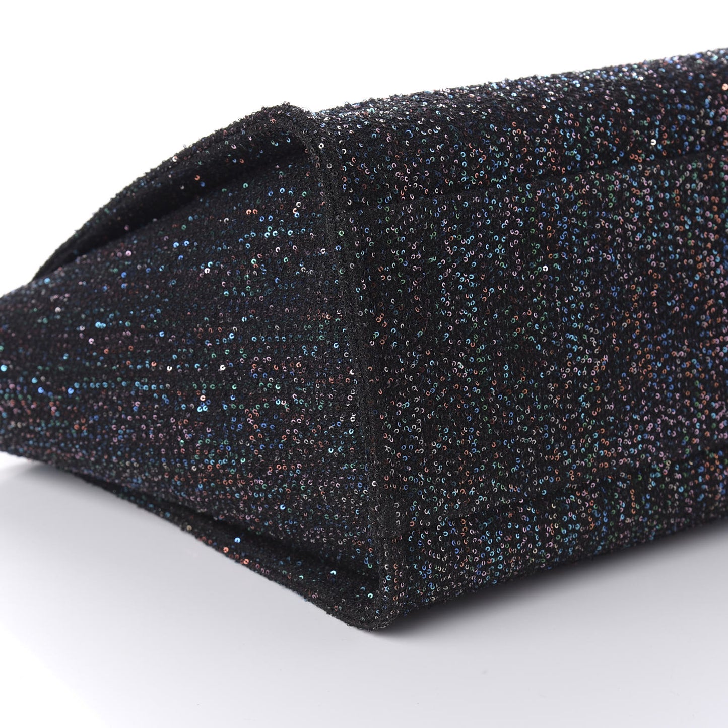 Calfskin Sequin Medium Deauville Tote Black